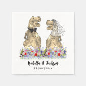 Dinosaur Theme Wildflower Wedding Servet (Voorkant)
