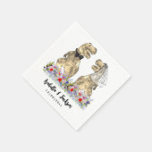 Dinosaur Theme Wildflower Wedding Servet (Hoek)