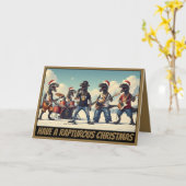 Dinosaur themed Christmas card Kaart (Gele Bloem)