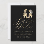 Dinosaur Themed Wedding Save The Date (Voorkant)