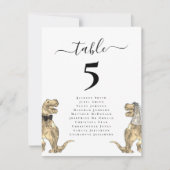 Dinosaur Themed Wedding Table Seating Chart  (Voorkant)