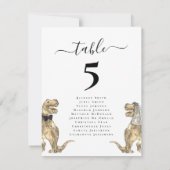 Dinosaur Themed Wedding Table Seating Chart  (Achterkant)