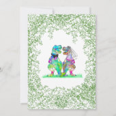 Dinosaur Thgerespecteerde Wedding Fun Save The Date (Achterkant)