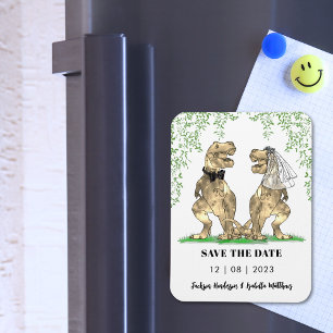 Dinosaur Thleed Wedding Save the Date Magneet