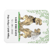 Dinosaur Thleed Wedding Save the Date Magneet (Horizontaal)