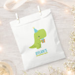 Dinosaur Thlek Kids Birthday Party Bedankzakje<br><div class="desc">Kleurrijke dinosaurus thema verjaardagsfeestje aangepaste gunsttassen. Personaliseer ze met de naam van uw kind en de tekst van uw keuze voor een complete en vriendelijke look.</div>