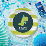Dinosaur Thlek Kids Birthday Party Papieren Bordje<br><div class="desc">Dinosaur Thete Kids Birthday Party-ontwerp dat kan worden gepersonaliseerd met de naam of boodschap van uw kind.</div>