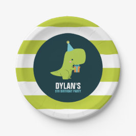 Dinosaur Thlek Kids Birthday Party Papieren Bordje