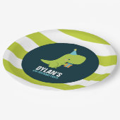 Dinosaur Thlek Kids Birthday Party Papieren Bordje (Gekanteld)