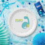 Dinosaur Thlek Kids Birthday Party Papieren Bordje<br><div class="desc">Dinosaur Thete Kids Birthday Party-ontwerp dat kan worden gepersonaliseerd met de naam of boodschap van uw kind.</div>