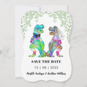 Dinosaur ThMED Wedding Save The Date (Voorkant)