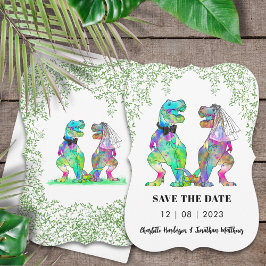 Dinosaur ThMED Wedding Save The Date