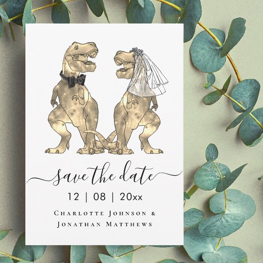 Dinosaur ThMED Wedding Save The Date