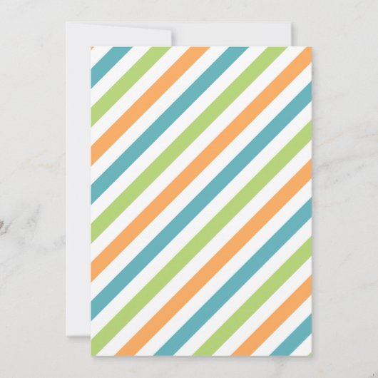 Dinosaur Three-A-Saurus 3rd Birthday Party Kaart (Achterkant)