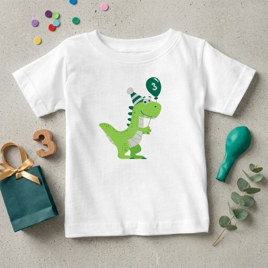 Dinosaur Three Rex 3e Verjaardag