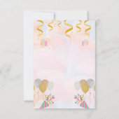 Dinosaur Three Rex 3rd Birthday Party Invitation Bedankkaart (Achterkant)