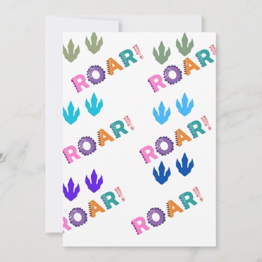 Dinosaur Three Rex 3rd Birthday Party Invitation Kaart (Achterkant)