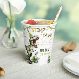 Dinosaur Three Rex 3rd Birthday Party  Papieren Bekers