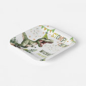  Dinosaur Three Rex 3rd Birthday Party  Papieren Bordje (Gebogen)