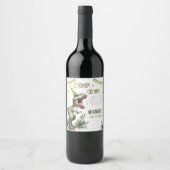 Dinosaur Three Rex 3rd Birthday Party  Wijn Etiket (Voorkant)