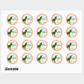 Dinosaur Three Rex Birthday Party Favor Stickers (Vel)