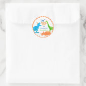 Dinosaur Three Rex Birthday Party Favor Stickers (Tas)