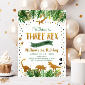 Dinosaur Three Rex Third Birthday Kaart