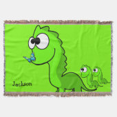 Dinosaur Throw Blanket Deken (Voorkant)