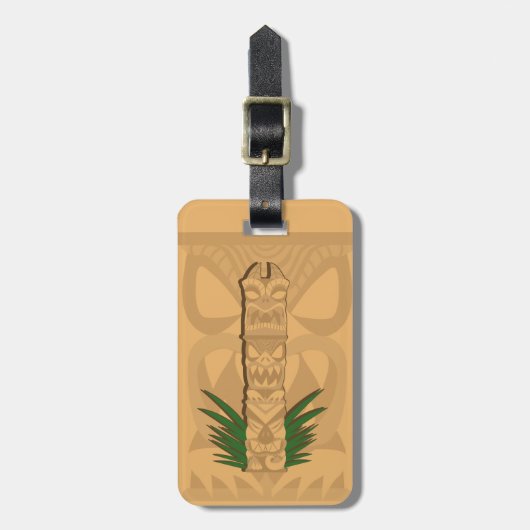 Dinosaur Tiki Totem Bagagelabel (Voorkant verticaal)