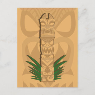 Dinosaur Tiki Totem Briefkaart
