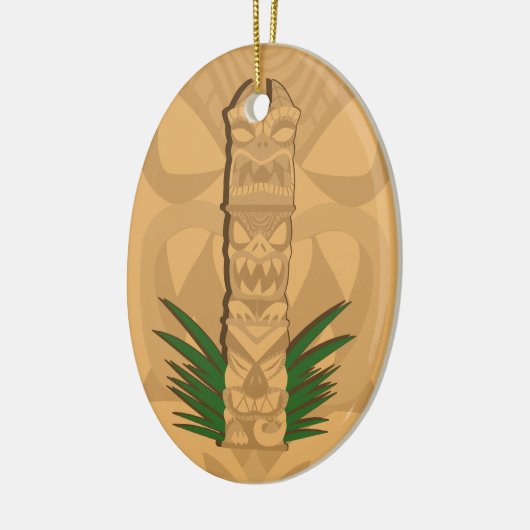 Dinosaur Tiki Totem Keramisch Ornament (Links)