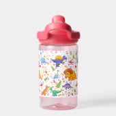 Dinosaur Toddler Persoonlijke naam Duurzaam Waterfles (Achterkant)