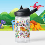 Dinosaur Toddler Persoonlijke naam Duurzame Water  Waterfles<br><div class="desc">Dinosaur Toddler Persoonlijke naam Duurzame waterfles</div>