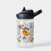 Dinosaur Toddler Persoonlijke naam Duurzame Water Waterfles (Links)