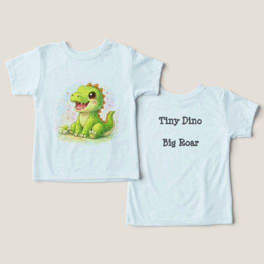Dinosaur Toddler T-Shirt (Ontwerp Voorkant & Achterkant)