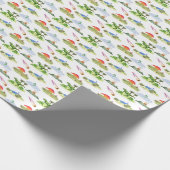 Dinosaur Toile (Original Colors) Cadeaupapier (Hoek)