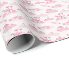 Dinosaur Toile (Pink)  Wrapping Paper Cadeaupapier
