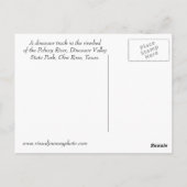 Dinosaur Tracks in Texas 2 briefkaart (Achterkant)