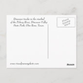 Dinosaur Tracks in Texas 5 briefkaart (Achterkant)