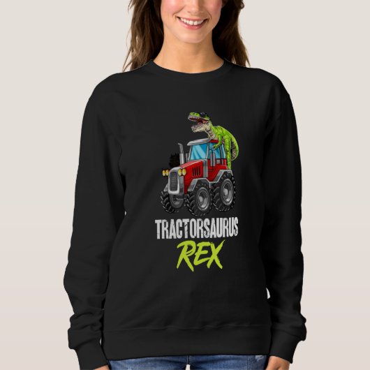 Dinosaur Tractor Tractorsaurus Rex Trex Dino on Tr Trui (Voorkant)
