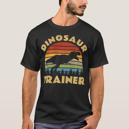 Dinosaur Trainer Halloween Costume Retro Sunset Di T-shirt (Voorkant)