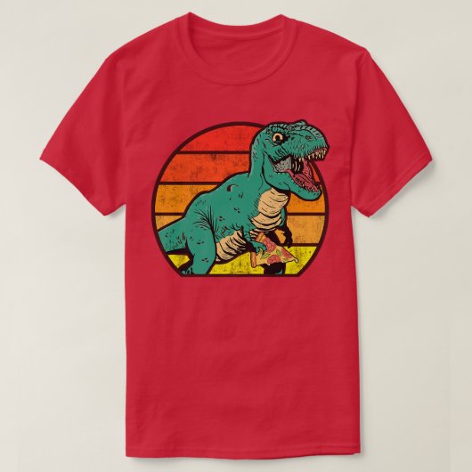 Dinosaur Tre Pizza Graphic Pizza Lover Italy Foo T-shirt (Design voorkant)