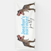 Dinosaur Trex Boy Blue Banner (Verticaal)