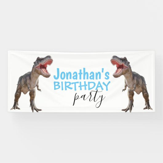 Dinosaur Trex Boy Blue Banner (Horizontaal)