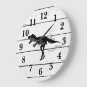 Dinosaur Trex Decor Rustic Shiplap Large Clock Grote Klok (Hoek)
