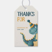 Dinosaur Trex Drie Rex 3e Verjaardagsfeest Cadeaulabel (Voorkant)