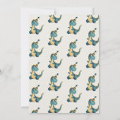 Dinosaur Trex Drie Rex 3e Verjaardagsfeest Kaart (Achterkant)