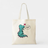 Dinosaur Trex hug Dino Tote Bag (Achterkant)