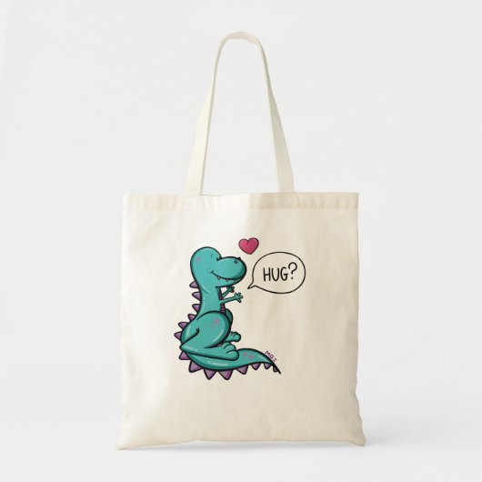 Dinosaur Trex hug Dino Tote Bag (Voorkant)