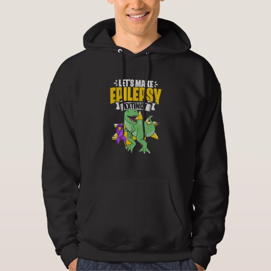 Dinosaur Trex Support Epilepsy Survivor Epilepsy A Hoodie (Voorkant)
